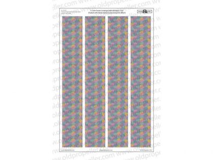 D32002	5 Color lower Lozenge with rib tapes (Faded with fabric  texture and overprint efect)