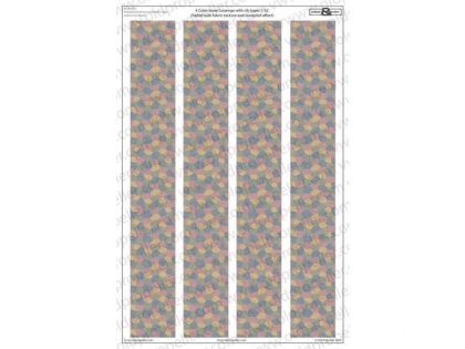 D32005	4 Color lower Lozenge with rib tapes (Faded with fabric  texture and overprint efect)