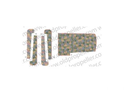 D32020T 4 Color upper and lower wings Lozenge for Fokker D. VII (Alb. ) WNW kit