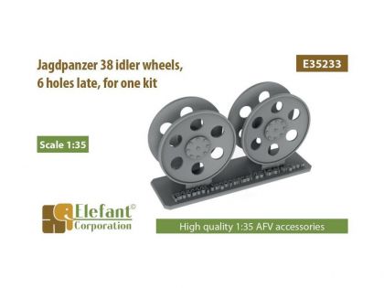 E35233 Jagdpanzer 38 idler wheels,  6 holes late,  for one kit