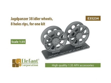 E35234 Jagdpanzer 38 idler wheels,  8 holes rips,  for one kit