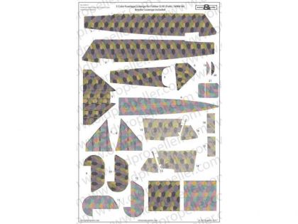 D32015W 5 Color fuselage Lozenge for Fokker D. VII (Fokk. ) WNW kit,  interior Lozenge included