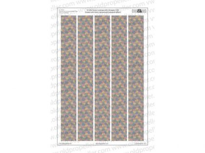 D48006	4 Color upper and lower Lozenge with rib tapes - extra value set (Faded with fabric  texture and overprint efect)