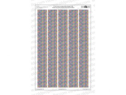 D48002	5 Color lower Lozenge with rib tapes (Faded with fabric  texture and overprint efect)