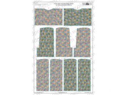 D32016W 4 Color upper and lower wings Lozenge for Fokker D. VII (Fokk. ) WNW kit