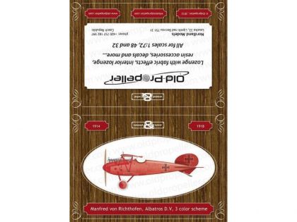 D72003	Albatros D. V Rote Baron - decals for 3 Manfred von Richthofen aircraft