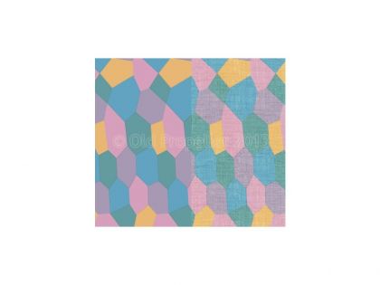D32065	5 Color lower Lozenge with rib tapes,  pattern 2 (Faded with fabric texture and overprint efect)