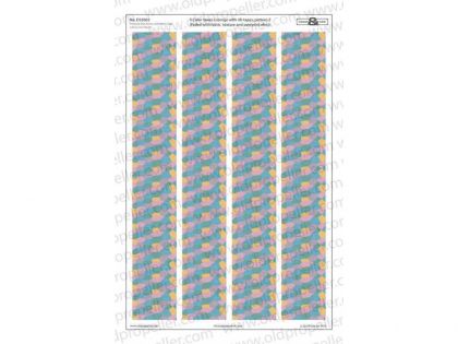 D32065	5 Color lower Lozenge with rib tapes,  pattern 2 (Faded with fabric texture and overprint efect)