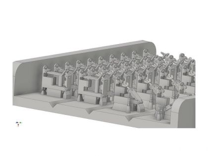 E35135 German jack holders for Pz. III/ Stug. III,  closed and open variant for 16 vehicles