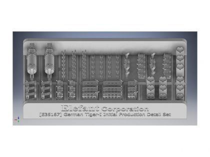 E35167 Tiger I initial and very early detail set,  for 2 vehicles,  RFM and Dragon kits