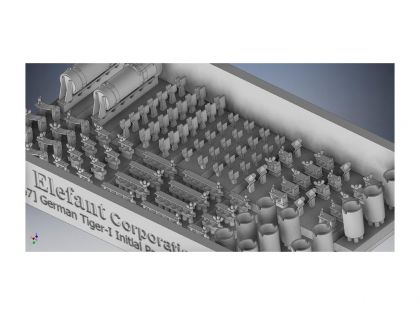 E35167 Tiger I initial and very early detail set,  for 2 vehicles,  RFM and Dragon kits