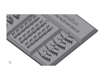 E35137 Tow cables clamps and bracket for Pz. III E-N,  Stug. III A-F,  for 2 vehicles