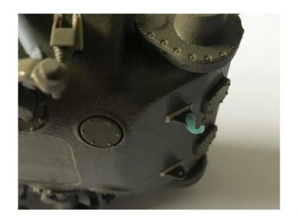 35190 Hooks with pins set,  for US post war tanks,  for 2 vehicles