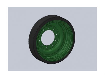 35064 Steel wheels for M60A1-A3,  M60 AVLB,  Magach 6B,  GAL,  GAL Batash,  type 1,  complete set with 14 wheels