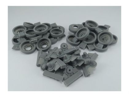 35064 Steel wheels for M60A1-A3,  M60 AVLB,  Magach 6B,  GAL,  GAL Batash,  type 1,  complete set with 14 wheels