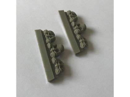 E35019 German dining set with canvas,  3 types,  6 pcs.