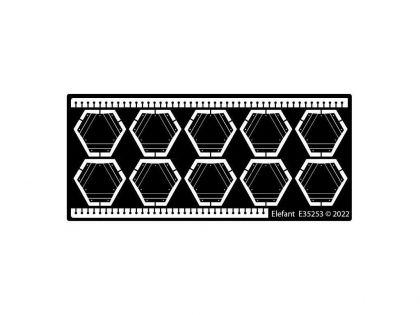 E35253 Pz. III J early Vorpanzer - L early and Pz.  III N from L holder for spare wheel holder,  10 pcs.