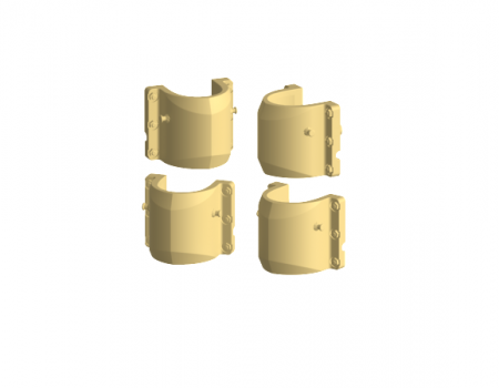 E35293-1 Armored exhaust cover for Tiger I initial,  early,  mid and late,  without casting no. , for 2 vehicles,  Dragon kits