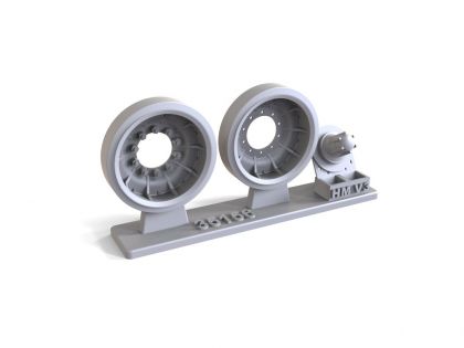 35156 Aluminium wheels for M60/Magach 6 family, type 1, complete set with 14 vheels