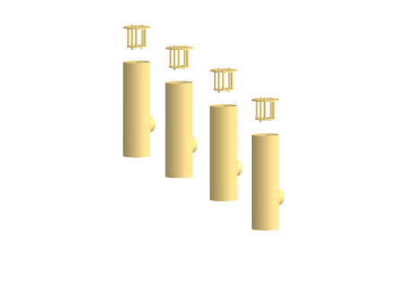 E35295-2 HL230 exhaust muffler for Tiger I late(from September 1943), for 2 vehicles, Dragon kits