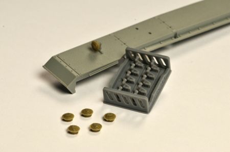 E35311 German horns, 5 pcs. - Late type, two holders variant, for Pz.III G - N reworked and Stug.III B late - F june 1942