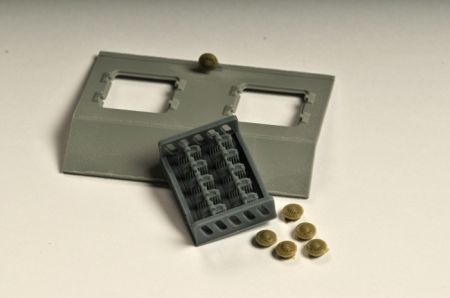 E35317 German horns for Pz.III A - D and Stug.III 0-series, two holders variant, 5 pcs.