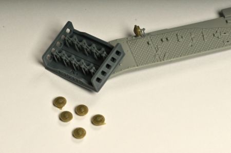 E35318 German horns for Pz.IV A - D, two holders variant, 5 pcs.