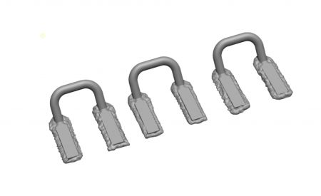PA35007-2 Stug.IV lifting hooks with weld seam pattern 2, 3 welds variant of each, for 6 vehicles
