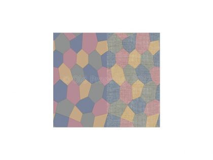 D32033	4 Color lower Lozenge (Faded with fabric  texture and overprint efect) BASE WHITE