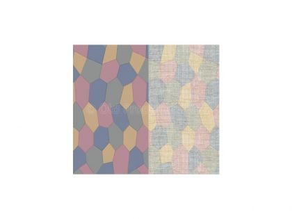 D32012	4 Color interior Lozenge (Very faded)