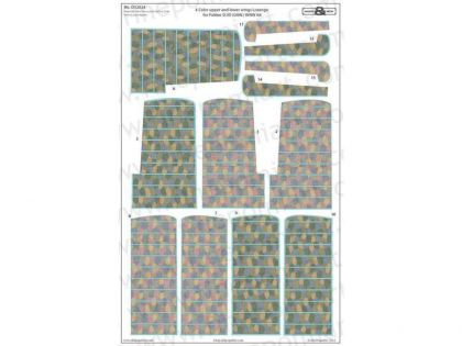 D32024T 4 Color upper and lower wings Lozenge for Fokker D. VII (OAW. ) WNW kit