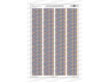 D32003	5 Color upper and lower Lozenge with rib tapes - extra value set (Faded with fabric  texture and overprint efect)