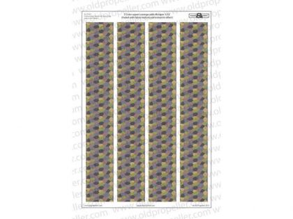 D32003	5 Color upper and lower Lozenge with rib tapes - extra value set (Faded with fabric  texture and overprint efect)